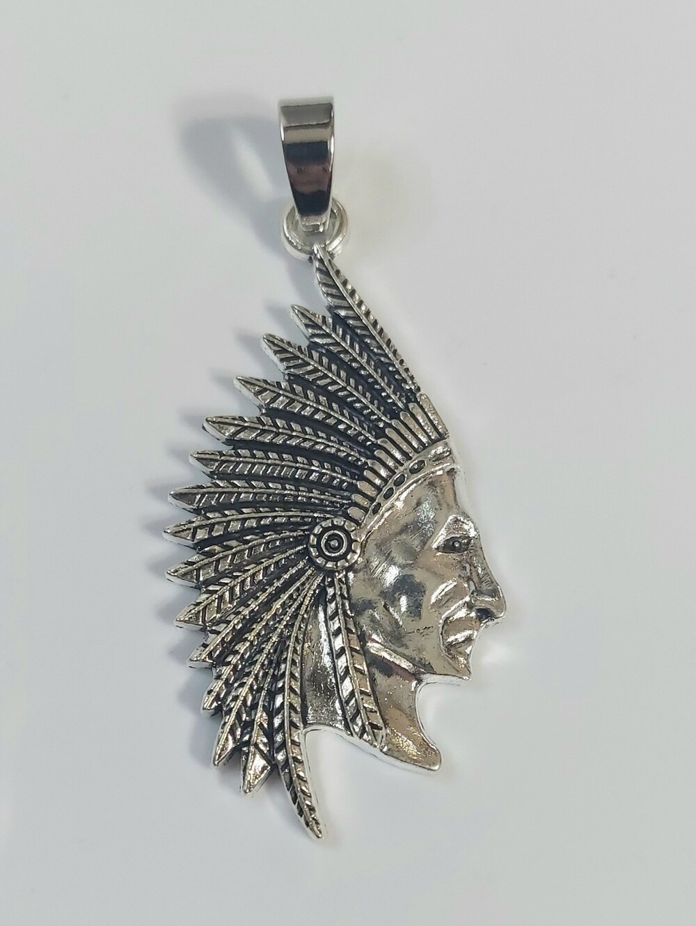 Native Headdress Necklace Pendant - Tribal Women Mens Jewelry
